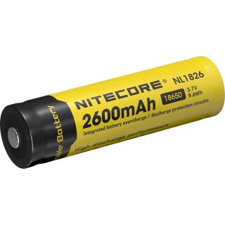 Nitecore Akku 18650 IC Protected 2600 mAh NL186 (NL1826) Li-Ion Akku
