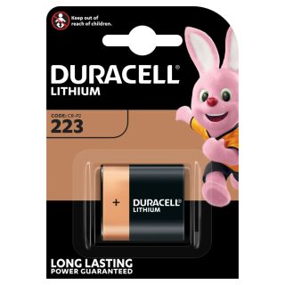 Duracell Lithium 223 CR-P2 für Spiegelreflexkameras, Camcorder, Leuchten