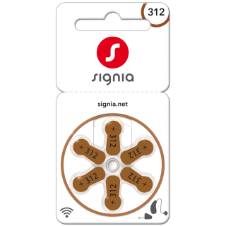 Signia S312 Hörgerätebatterie - 6er Blister