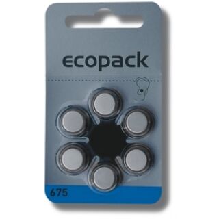 Varta Hörgerätebatterie Ecopack 675 blau - 10 x 6 Stück (60 Stück)