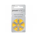 Powerone Hörgerätebatterie PO 10 gelb - 10 x 6...