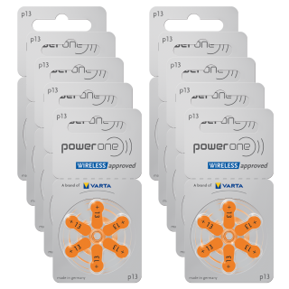 Powerone Hörgerätebatterie PO 13 orange - 10 x 6 St (60 Stück)
