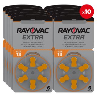 Rayovac Extra V13 orange Hörgerätebatterie - 10 x 6 St (60 Stück)