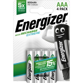 Energizer R2U Extreme HR03-AAA-Micro 800 maH - 4er Blister