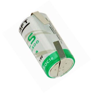 SAFT LS26500 Lithium Batterie Li-SOCI2, C-Size mit L&ouml;tfahne U-Form 26500