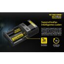 Nitecore SC2 Premium 3A Zwei-Schacht-Schnellladegerät für Li-Ion, LiFePo, Ni-MH Akkus