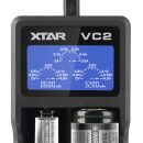 Xtar VC2 intelligentes CCCV Ladegerät (2 Schächte, USB-Eingang, Farbdisplay)