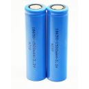 2er Pack InfiniO 18650 Lifepo4 1500 mAh Akku 3,2V bis zu 2000 Zyklen mit akkupilot Schutzbox