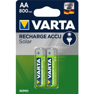Varta 2er Pack Recharge Akku SOLAR AA / Mignon 800 mAH Ready2Use