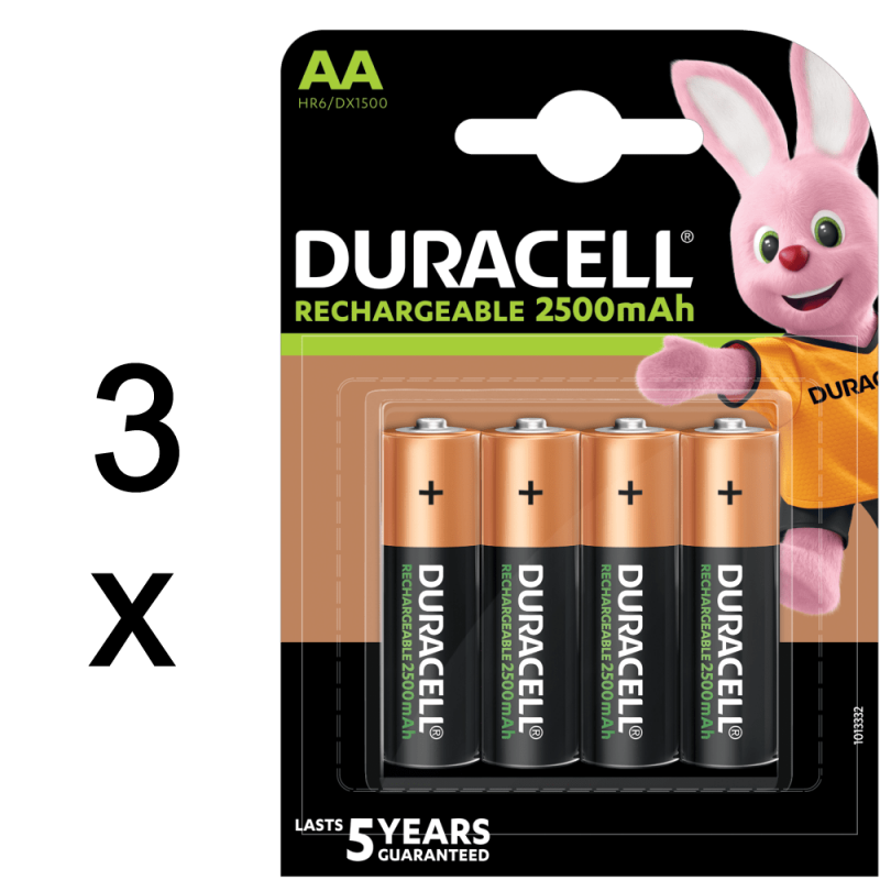 Duracell Active Charge Akkus AA (HR6) – 1,2V, 2000 MAh, 2er Pack, Sofort Einsatzbereit