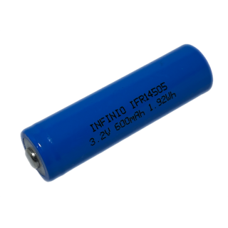 Solar Akku 14500 AA Lifepo4 3,2V 600 mAh IFR14505 Infinio Pro