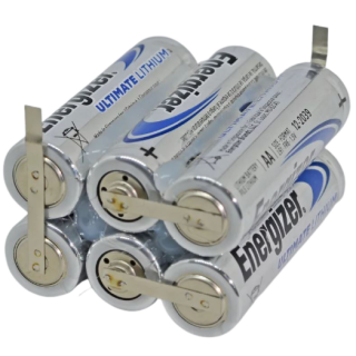 Energizer Batteriepack 3S2P Ultimate Lithium AA 4,5V Einwegbatteriepack mit L&ouml;tfahnen