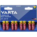 Varta LONGLIFE Max POWER Alkaline 4706-LR6-AA-Mignon- 8er...