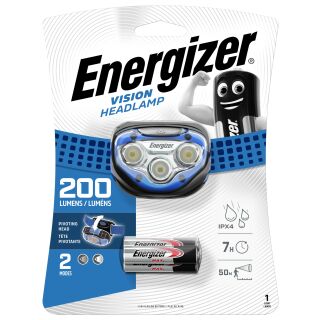 Energizer Kopfleuchte LED Vision HL blau inkl. 3 x AAA Batterien