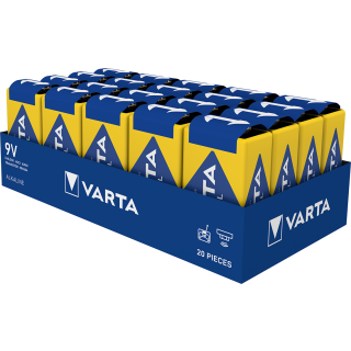 20 Stück Varta 4022 Industrial 9V Block lose 6LR61 optinal für Rauchmelder 4922 