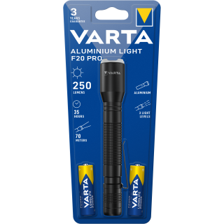 Varta Aluminium Light F20 Pro inkl. 2xAA Batterien