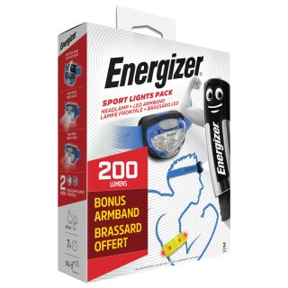 Energizer Sportpack Headlight Vision BLUE + Reflektor Armband