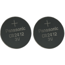 Panasonic CR2412 Lithium Knopfzelle 3V, 2er Folienpack