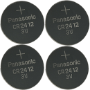 Panasonic CR2412 Lithium Knopfzelle 3V, 4er Folienpack