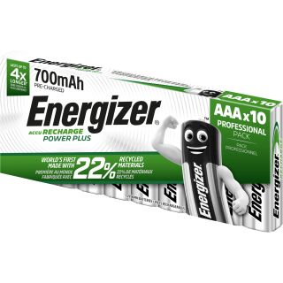 Energizer PowerPlus HR03-​AAA-Micro 700 mAH Akku Pre-​Charged - 10er Pack