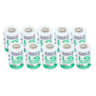 10x Saft LS 14250 1/2 AA Lithium Batterie 3,6V, Li-SOCl2