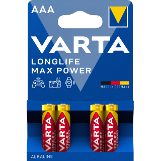 10x Varta LONGLIFE Max POWER Alkaline 4703-LR03-AAA-Micro 4er Blister