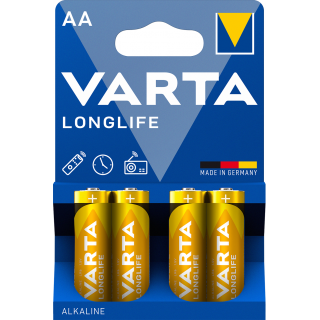 20x Varta Longlife Alkaline 4106-LR06-AA-Mignon - 4er Blister