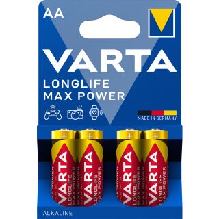 Varta 4er Pack Longlife Maxpower Alkaline AA / Mignon