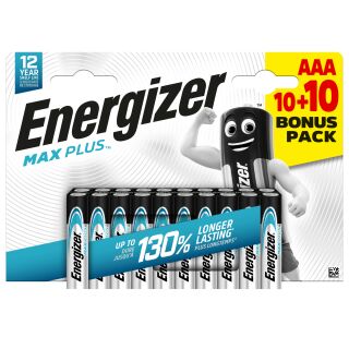6x Energizer Maxplus Micro (AAA) 10 + 10 Bonuspack - 20er Blister