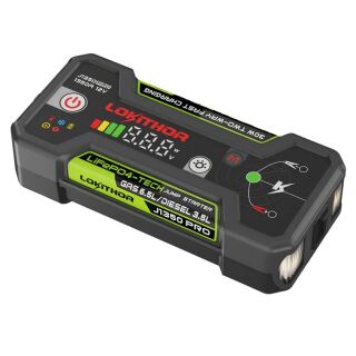 Lokithor J1350 PRO Jumpstarter 12V 1350A LiFePO4 Powerbank & Leuchte