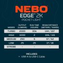NEBO Taschenlampe EDGE 2K POCKET LIGHT wiederaufladbar 2000 Lume