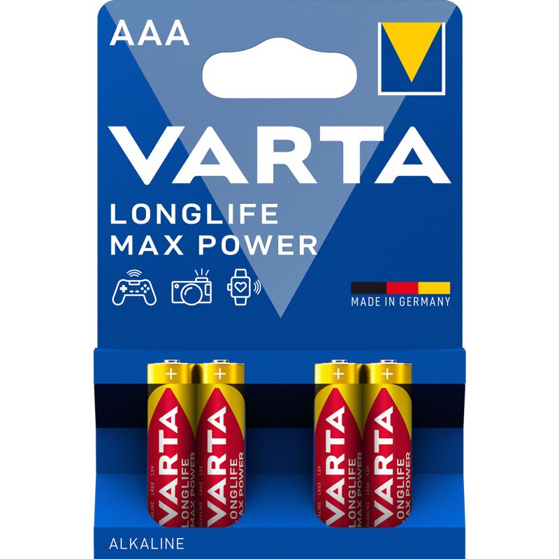 20 x Varta Max Tech AAA Micro 4703 1,5V im 4er Blister altes Design Sonderpreis 