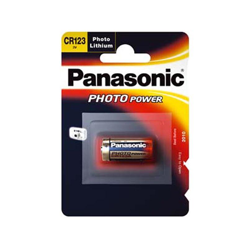 100 x Panasonic CR123 CR17345 CR123A Lithium Photo Batterien 3V Blister 1450mAh 